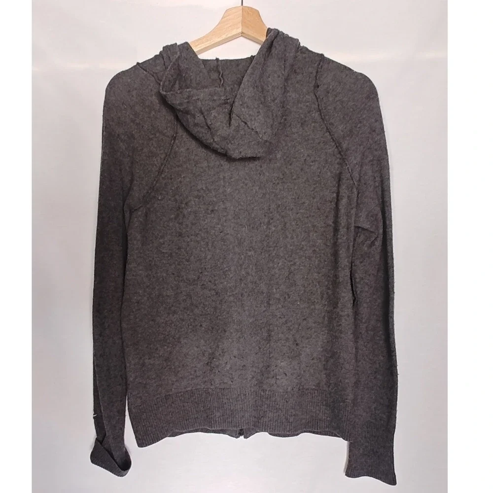 Nike‎ Hoodie Charcoal Gray Wool Blend Full Zip Knit Sweater Cardigan Large L